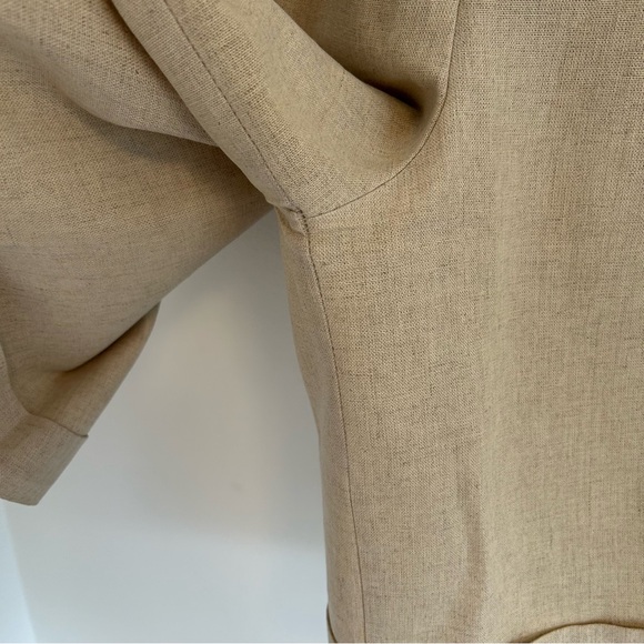 (SOLD) VINTAGE Linen Blend High-rise Bermuda Shorts Size 4 - Picture 9 of 14